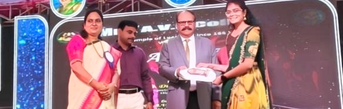 Award presentation from Correspondent Sri A Bhanoji Rao